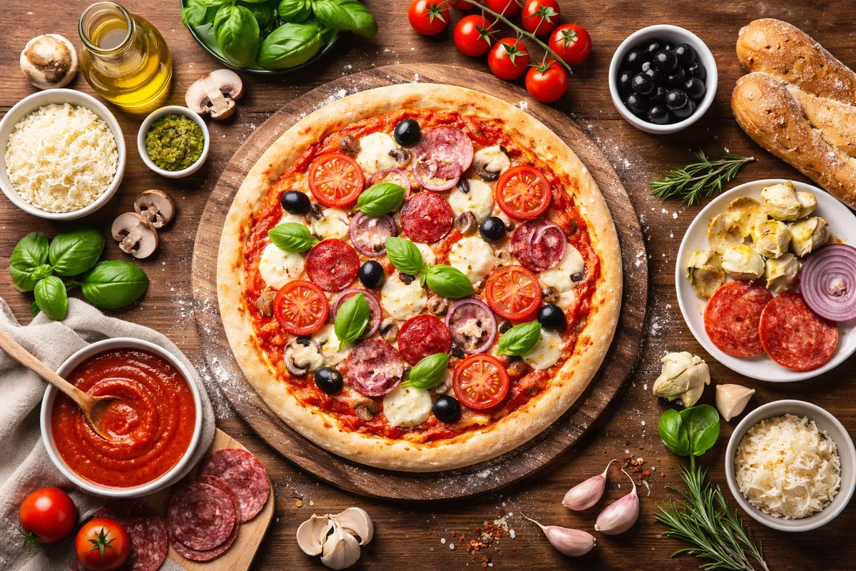 Comment préparer une pizza maison avec des ingrédients variés